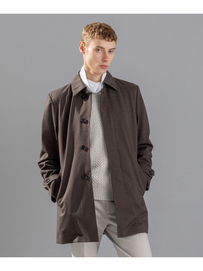 【SALE／30%OFF】JOSEPH HOMME ムリネジャガードジャージー ステンカラー厚地の外套 ジョゼフ オム ジャケット・アウター ステンカラー厚地の外套 米国海軍 薄墨色 赤銅色【RBA_E】【貨物輸送無料】