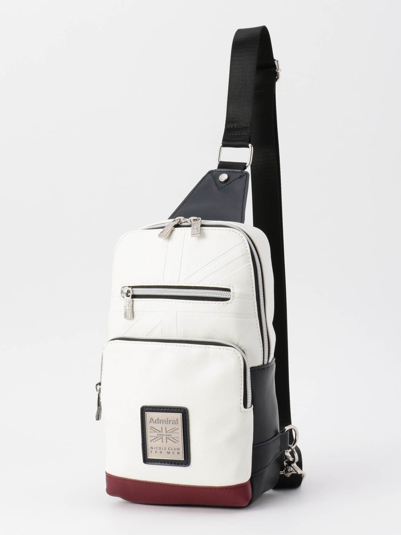【SALE／30%OFF】NICOLE CLUB FOR MEN Admiral別注 ボディバッグ ニコル バッグ ボディバッグ・ウエストポーチ ネイビー レッド ホワイト ブラック【RBA_E】【送料無料】