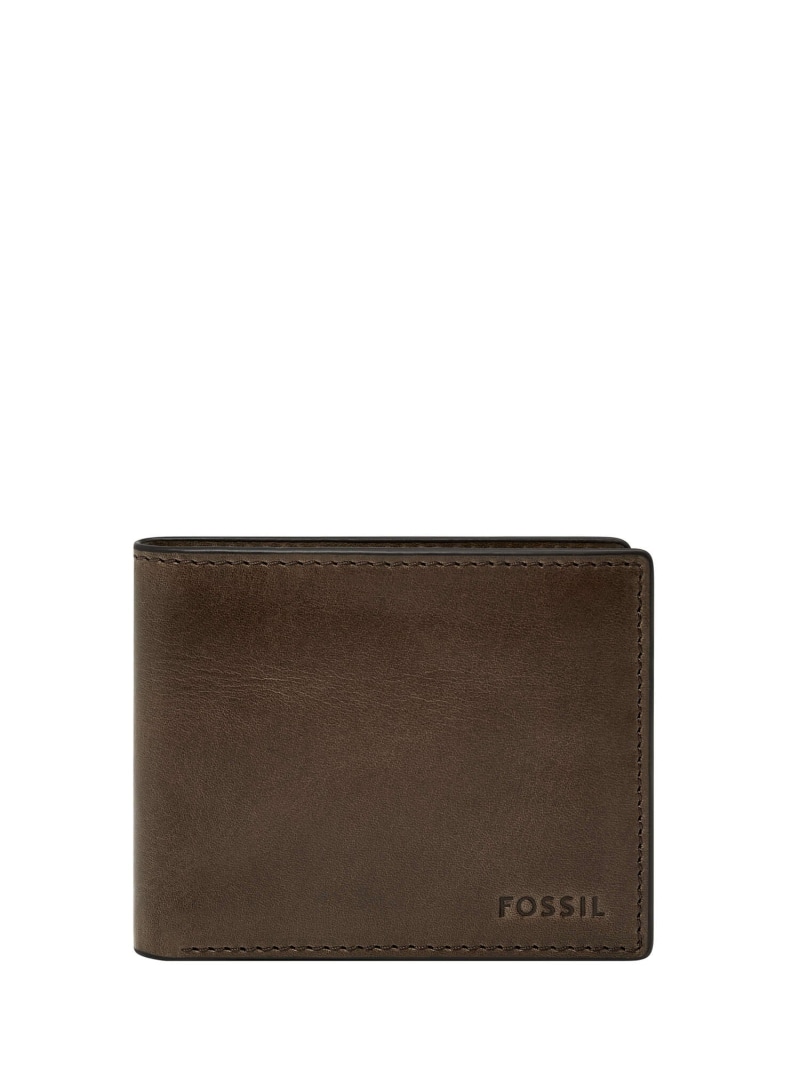 FOSSIL フォッシル 二つ折り紙入れ メンズ なめし革 薄墨色  ML3681147 フォッシル 紙入れ・合切袋・入れもの 紙入れ 薄墨色【貨物輸送無料】