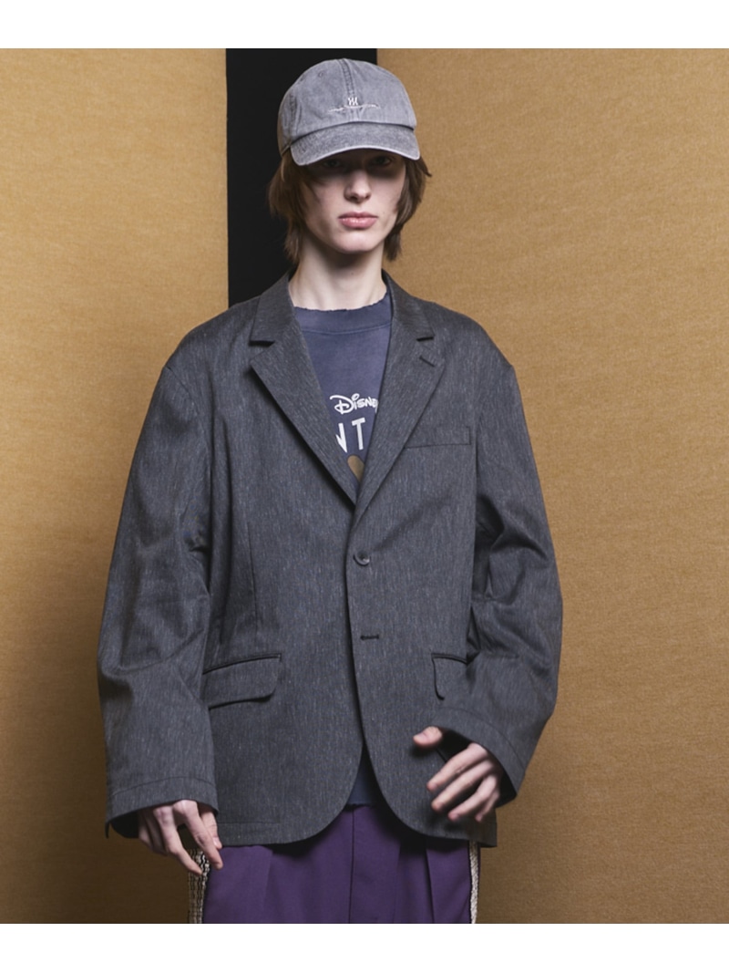 MAISON SPECIAL LINEN MIX Relax-Over 2B Tailored Jacket メゾンスペシャル ジャケット・アウター テーラードジャケット・ブレザー ネイビー ブラック【送料無料】