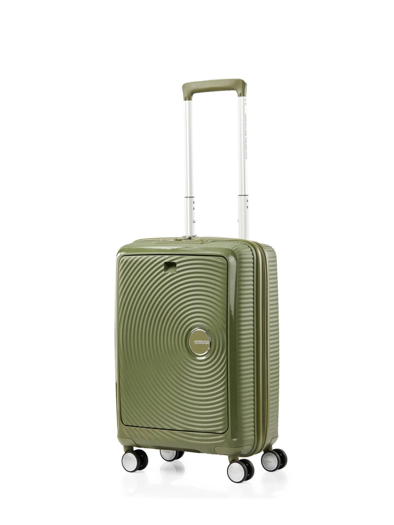 【SALE／25%OFF】American Tourister 【公式】アメリカンツーリスター キュリオスピナー55 フロントオープニング アメリカンツーリスター バッグ スーツケース・キャリーバッグ カーキグリーン【RBA_E】【送料無料】