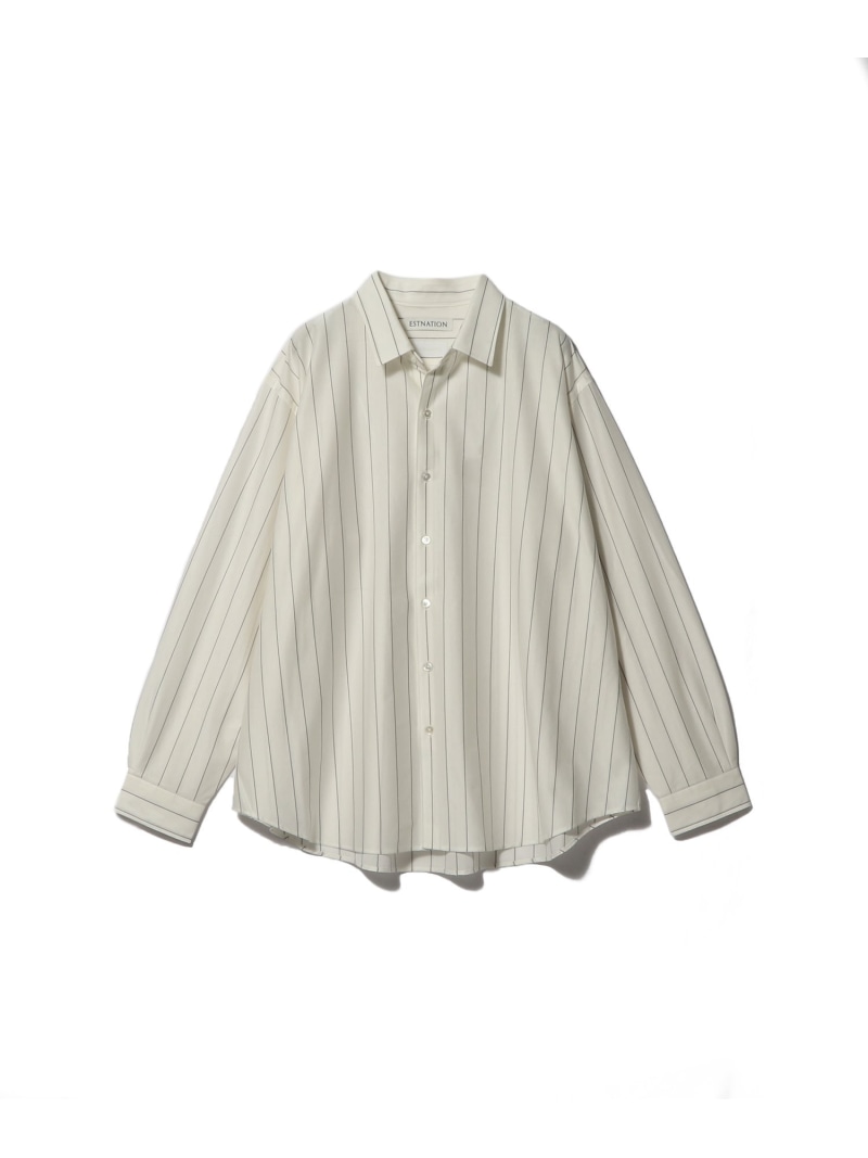 KANEMASA KANEMASA PHIL. / 46G Stripe Atmosphere Shirt《ESTNATION EXCLUSIVE》 エストネーション トップス シャツ・ブラウス ホワイト ピンク【送料無料】