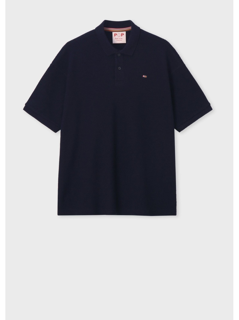 Paul Smith ジャカードメッシュ スポーツシャツ 極点・スミス はだ着・御部屋御召しもの 余分の物のはだ着・御部屋御召しもの 米国海軍 白いこと【貨物輸送無料】