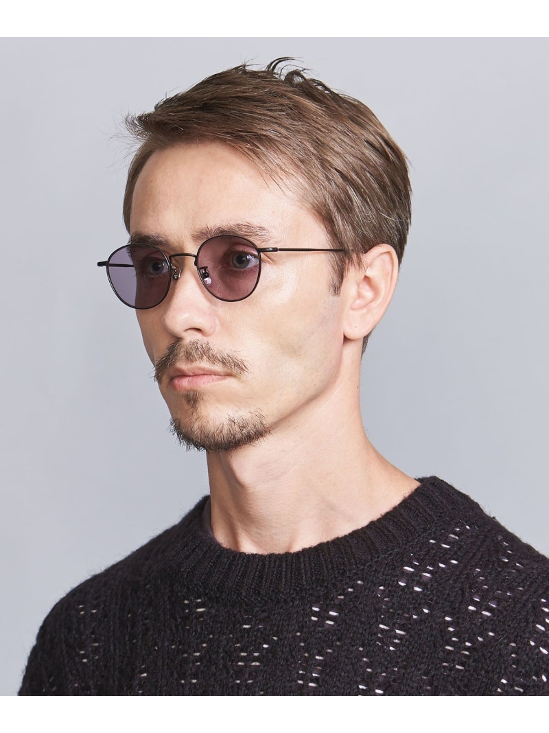 BEAUTY&YOUTH UNITED ARROWS 【別注】 ＜KANEKO OPTICAL(金子眼鏡)＞ Leo SGLS/サングラス -MADE IN JAPAN- ビューティー＆ユース　ユナイテッドアローズ ファッション雑貨 サングラス ゴールド ブラック【送料無料】