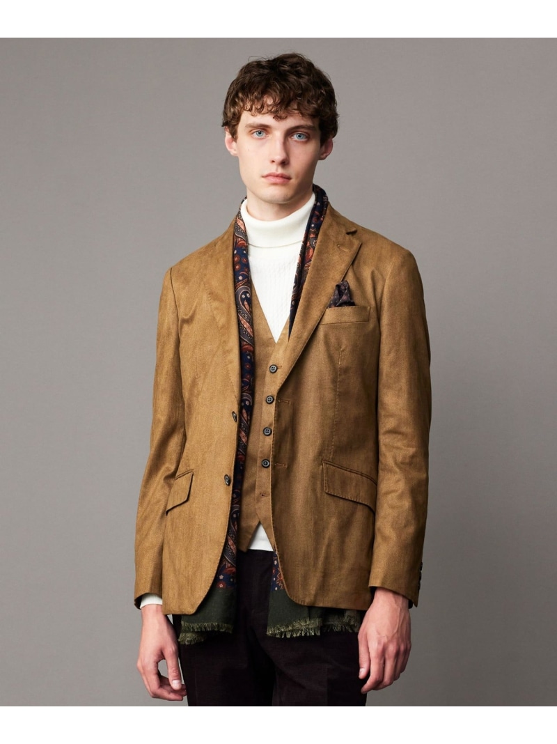 【SALE／30%OFF】JOSEPH ABBOUD 【伸ばすこと/スウェードタッチ/JAPAN布切れ】一こま スウェード 上衣 ジョセフアブード ジャケット・アウター テーラードジャケット・ブレザー カーキ緑であること 赤銅色 米国海軍【RBA_E】【貨物輸送無料】 コート・ジャケット-メンズファッション