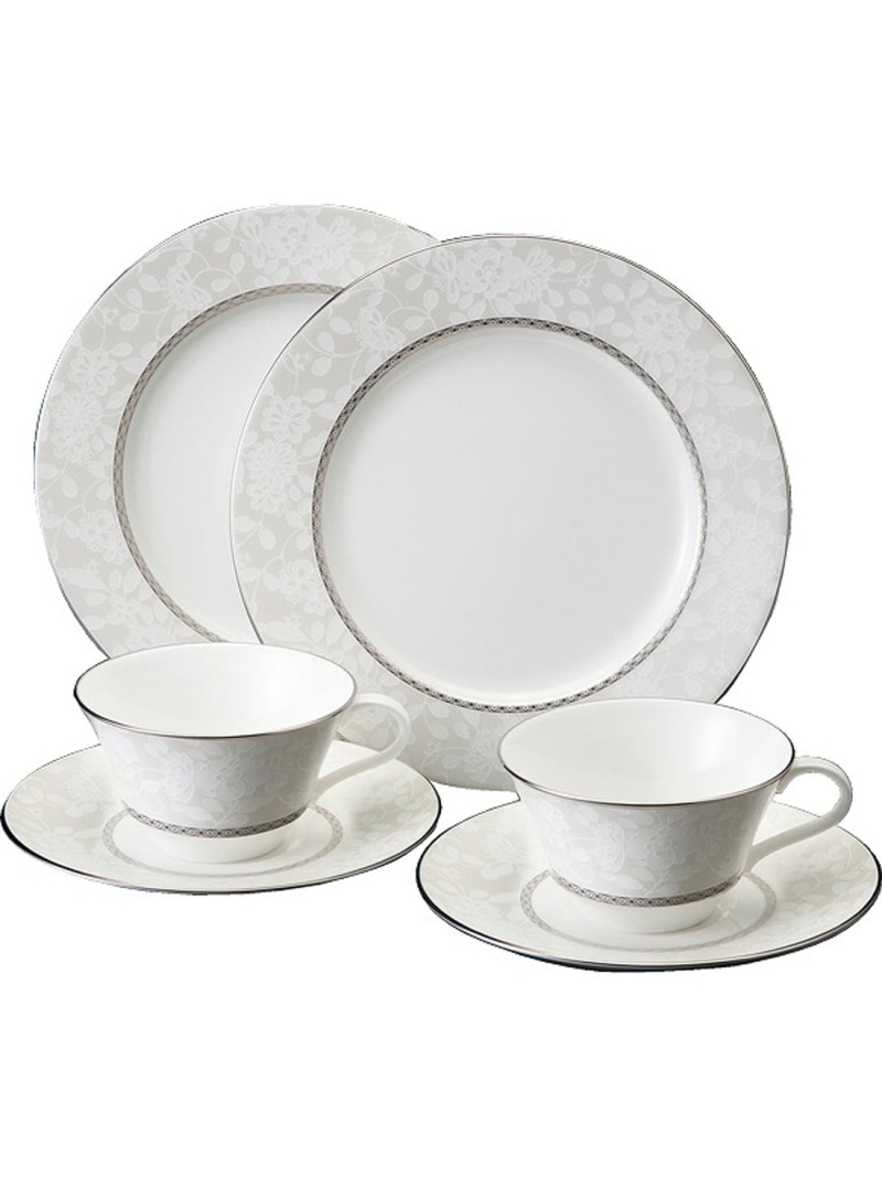 NARUMI 【堅苦しさ】ミラノビアンカ ペアティータイムセット 2人用 ナルミ 食器・膳立て物の具・勝手もと装置 グラス・マグカップ・タンブラー 白いこと【貨物輸送無料】