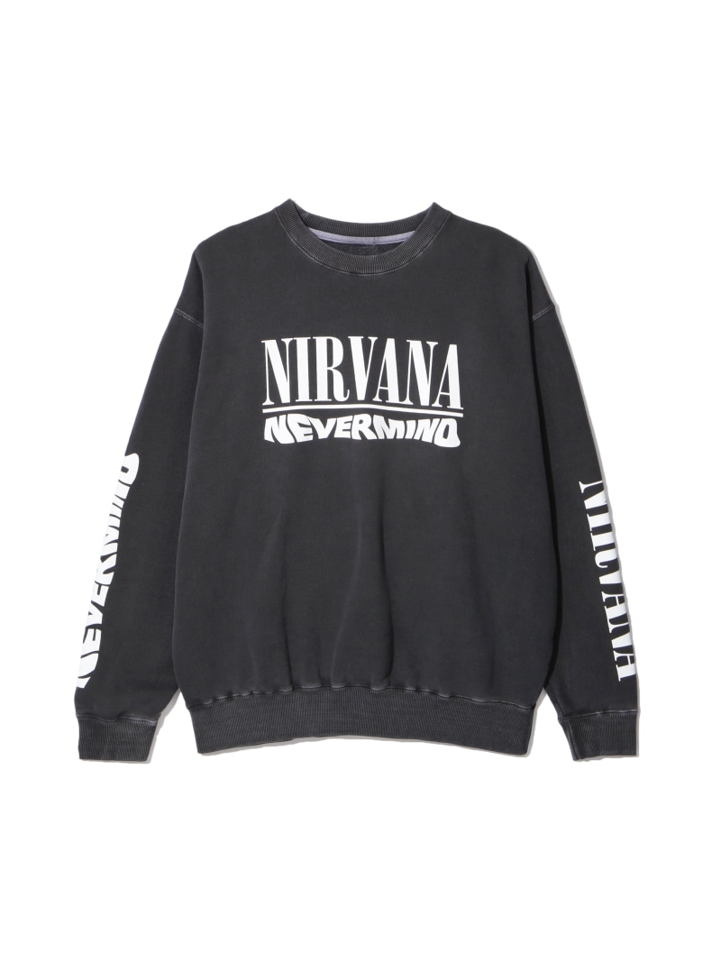 MANASTASH NIRVANA/ニルヴァーナ/NEVERMIND SWEAT CREW/コラボスウェット マナスタッシュ トップス スウェット・トレーナー ブラック【送料無料】