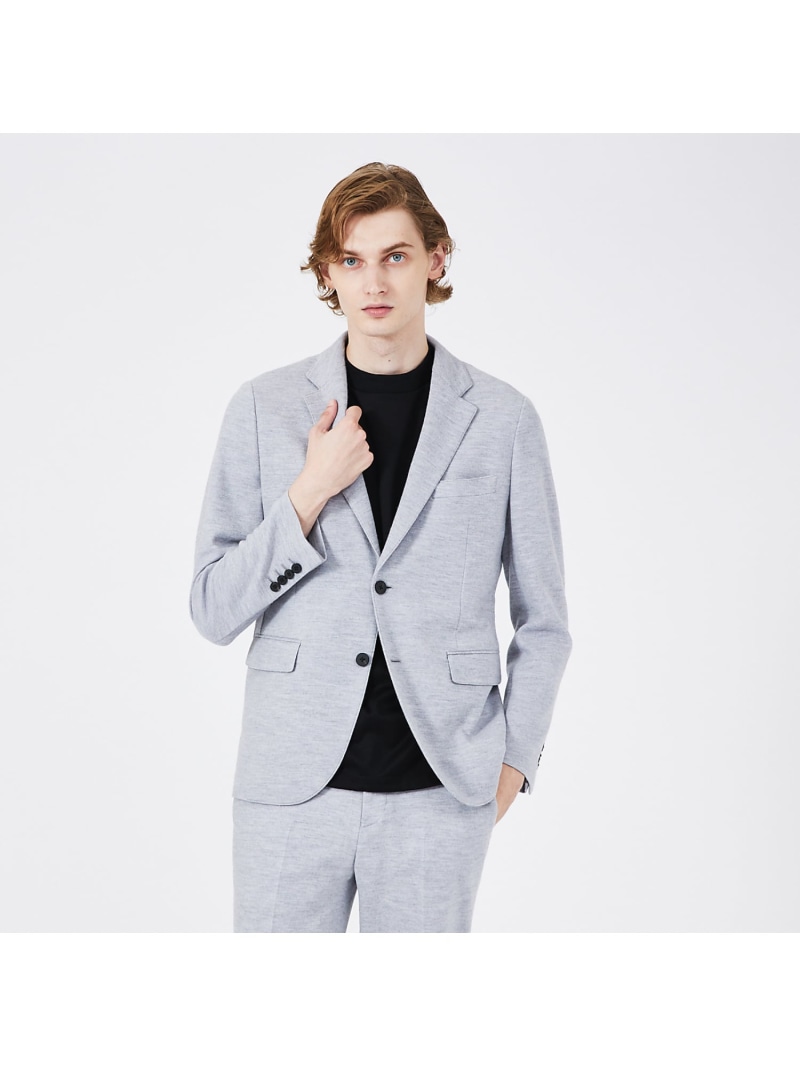 【SALE／50%OFF】DESIGNWORKS 【セットアップ対応】ウールスムースジャージジャケット デザインワークス ジャケット・アウター テーラードジャケット・ブレザー ネイビー【RBA_E】【送料無料】