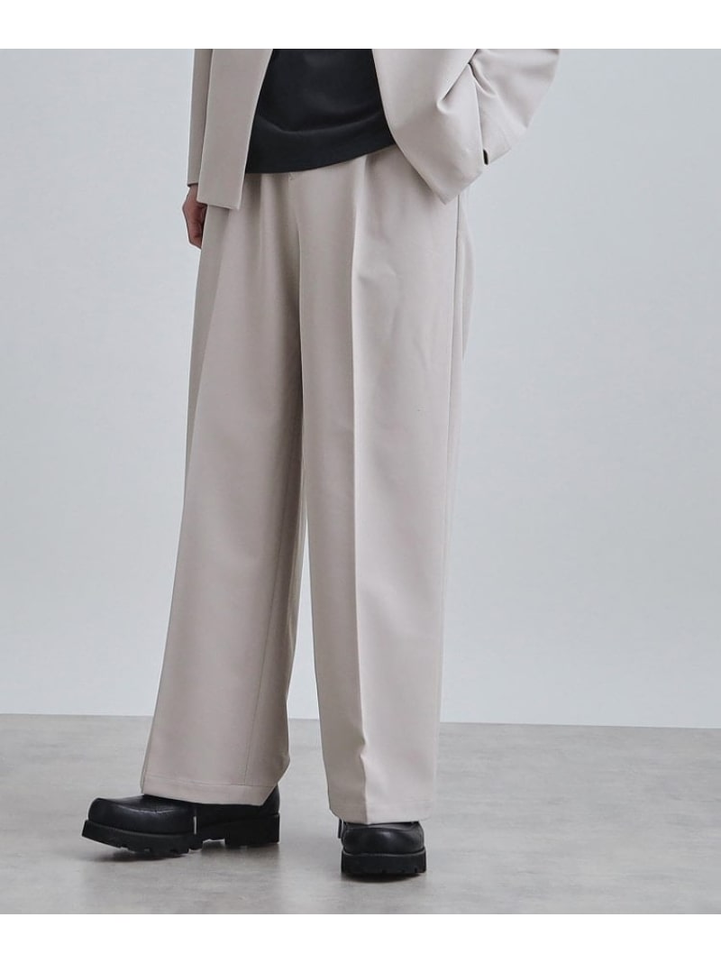 tk.TAKEO KIKUCHI 【セットアップ対応】360度ストレッチ ワイドストレートパンツ ティーケータケオキクチ パンツ その他のパンツ ブラック ブルー【送料無料】