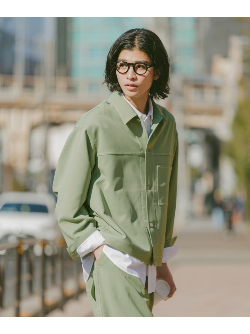【SALE／30%OFF】RAGEBLUE 配色ステッチショートブルゾン【セットアップ対応】 レイジブルー トップス その他のトップス ホワイト ブラック【RBA_E】【送料無料】