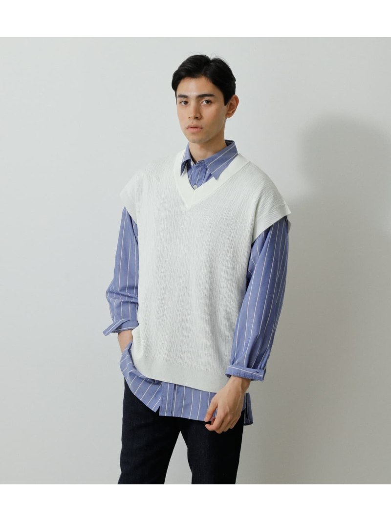 Azul By Knit アズールバイマウジー Change Vest Surface Moussy