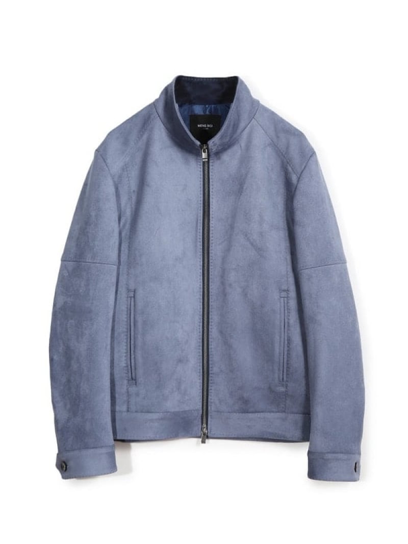 MEN'S BIGI フェイクスエードダンボール ライダースジャケット＜ストレッチ＞ メンズ ビギ ジャケット・アウター ライダースジャケット グレー ブルー ブラック【送料無料】