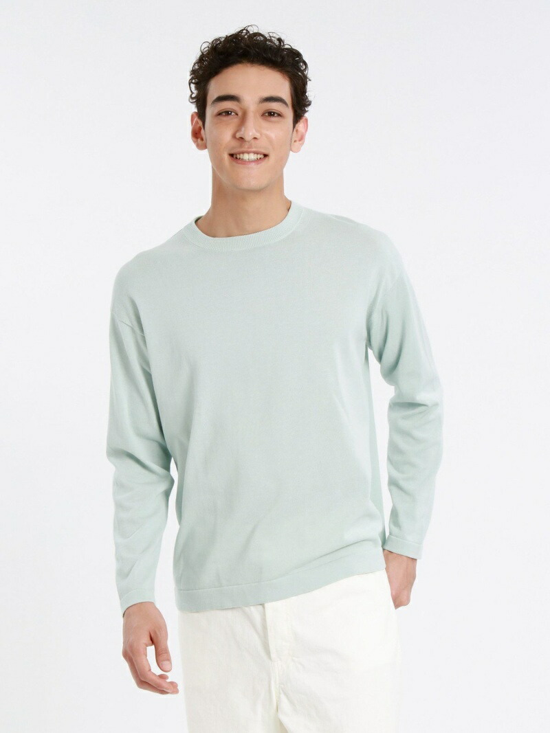 ニット セーター 21セール ブラック 送料無料 ブルー 長袖ニット ニット フィロソフィー マッキントッシュ コットンニットtシャツ Label Grey Men Philosophy Mackintosh Beachsidecliniccr Com