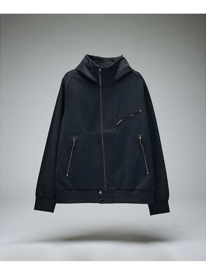 【SALE／20%OFF】DESIGNWORKS 【セットアップ対応】ストレッチナイロン アクティブライダース フーディー デザインワークス トップス パーカー・フーディー グレー ネイビー【RBA_E】【送料無料】