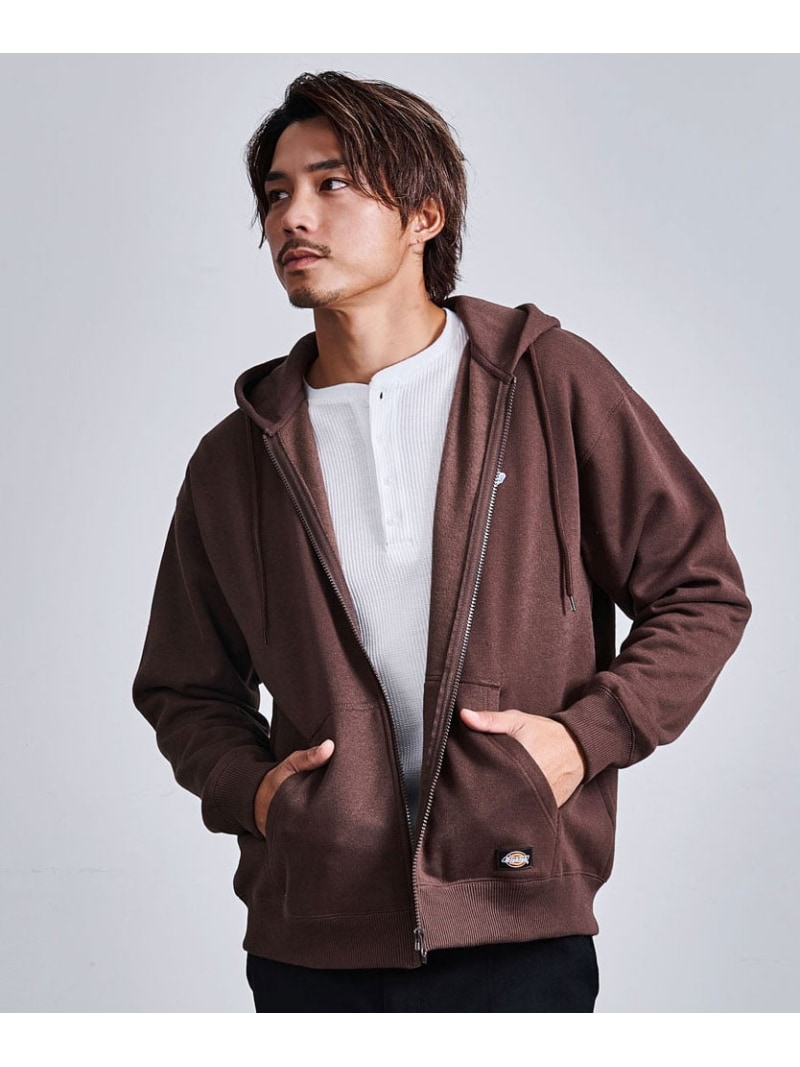 SB select Dickies 裏起毛ワッペンクZIPパーカー シルバーバレット トップス パーカー・フーディー 黒いこと 赤銅色 米国海軍【貨物輸送無料】