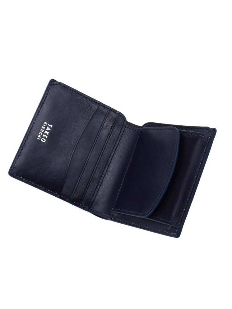代引き手数料無料 Takeo Kikuchi イタリアンレザー 二つ折りサイフ タケオキクチ 財布 小物 財布 ブラック ブラウン ネイビー 流行に Hughsroomlive Com