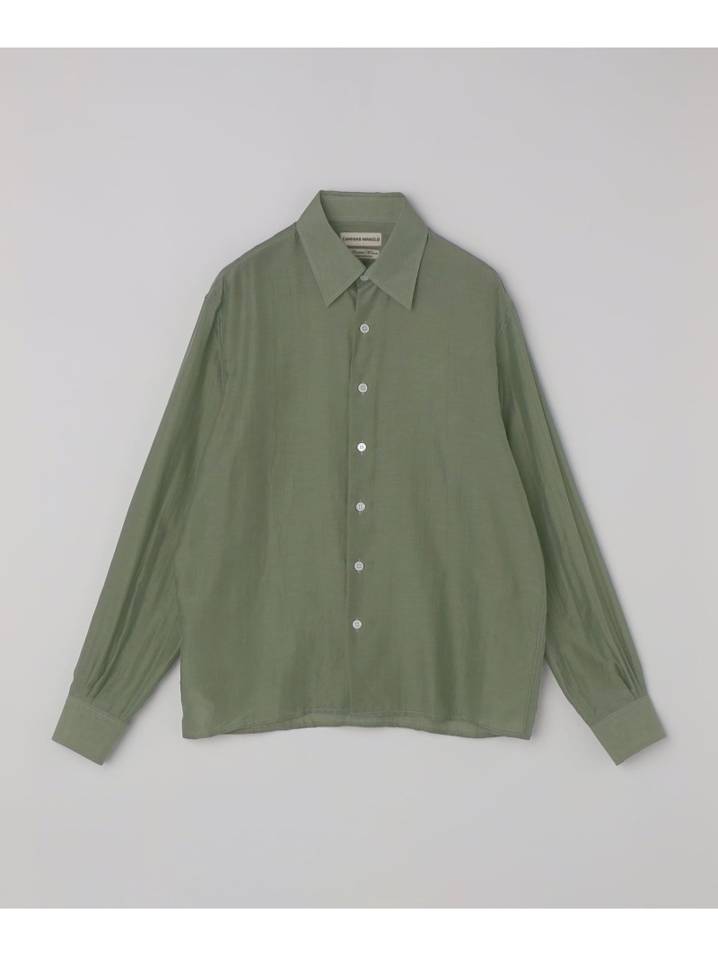SHIPS MEN CAMISAS MANOLO: GREEN CAMISA SHIRT シップス トップス シャツ・ブラウス グリーン【送料無料】