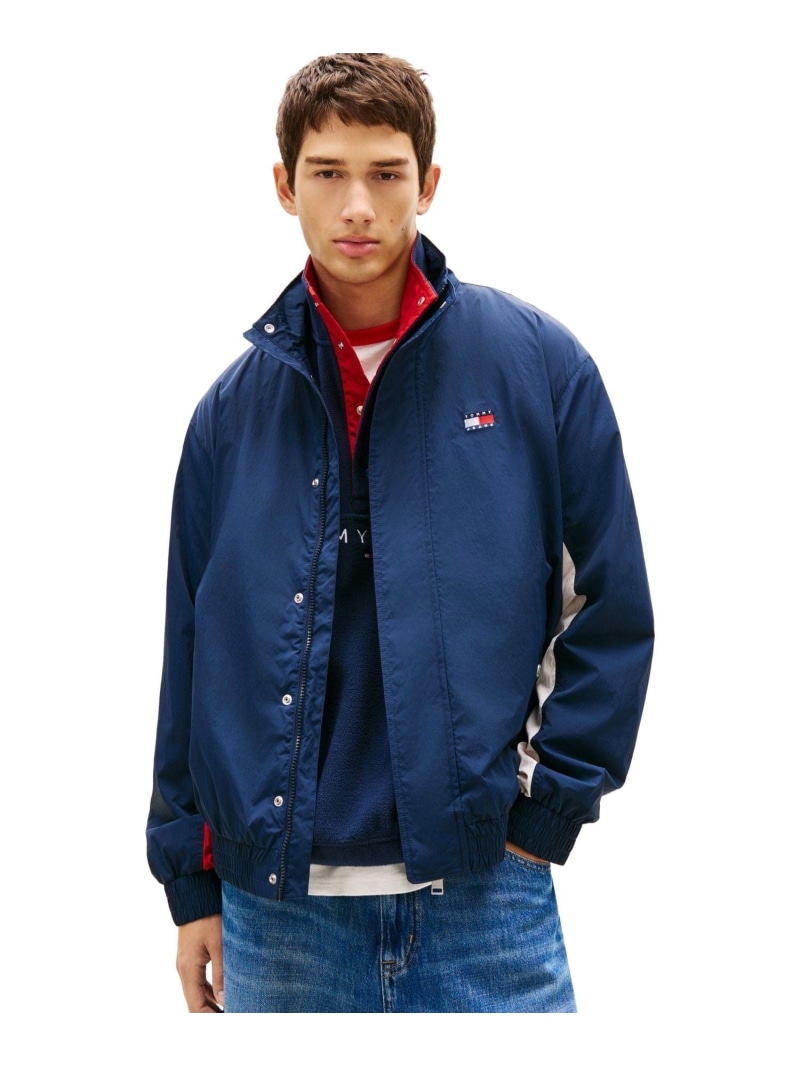 TOMMY JEANS ヘリテージフラッグロゴジャケット トミーヒルフィガー ジャケット・アウター ナイロンジャケット グリーン ネイビー【送料無料】