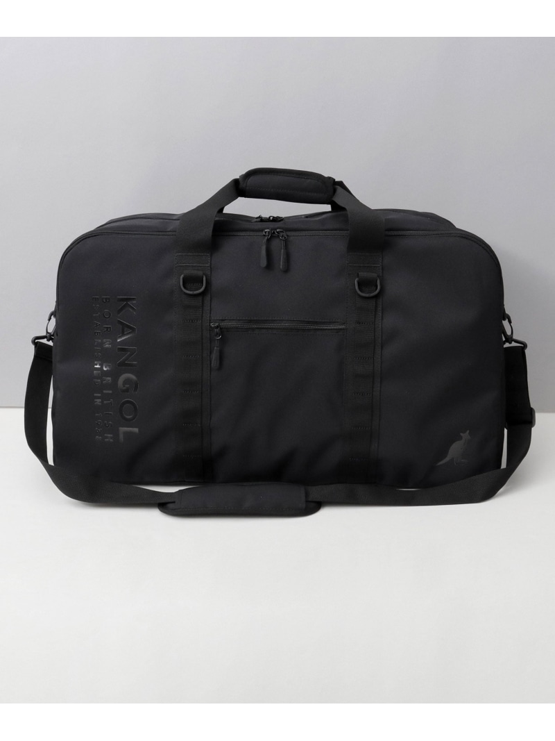 KANGOL KANGOL ボストンバッグ 大容量 2層構造 旅行 2泊3日 エー.エム.エス. バッグ ボストンバッグ ブラック ホワイト【送料無料】
