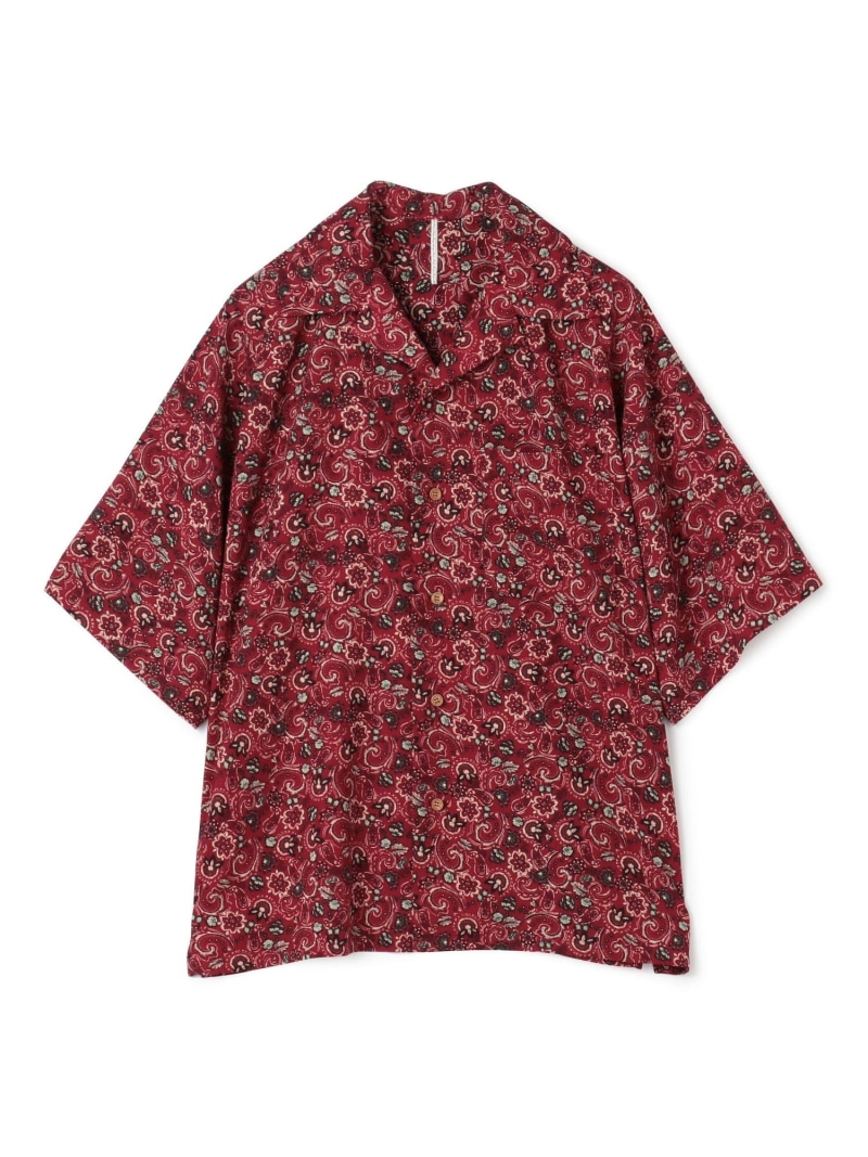 TOMORROWLAND BUYING WEAR 【別注】m's braque ポリエステル オープンカラー ハーフスリーブシャツ トゥモローランド トップス シャツ・ブラウス レッド【送料無料】
