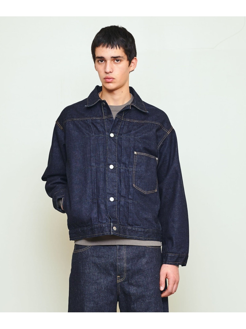 【SALE／60%OFF】UNITED ARROWS & SONS ＜UNITED ARROWS & SONS＞ DENIM TRUCKER JACKET 25SS/デニムジャケット ユナイテッドアローズ アウトレット ジャケット・アウター デニムジャケット ネイビー【RBA_E】【送料無料】