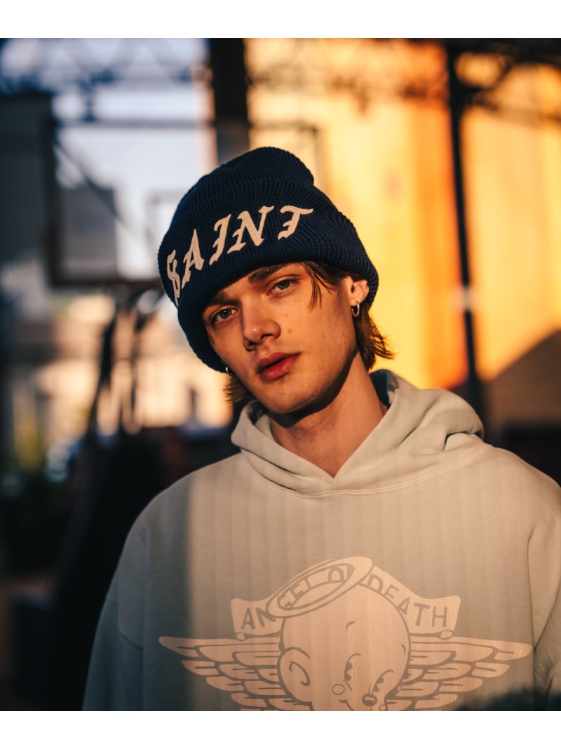 ROYAL FLASH SAINT MICHAEL/セントマイケル/KNIT CAP/SAINT/NAVY ロイヤルフラッシュ 帽子 その他の帽子 ネイビー【送料無料】
