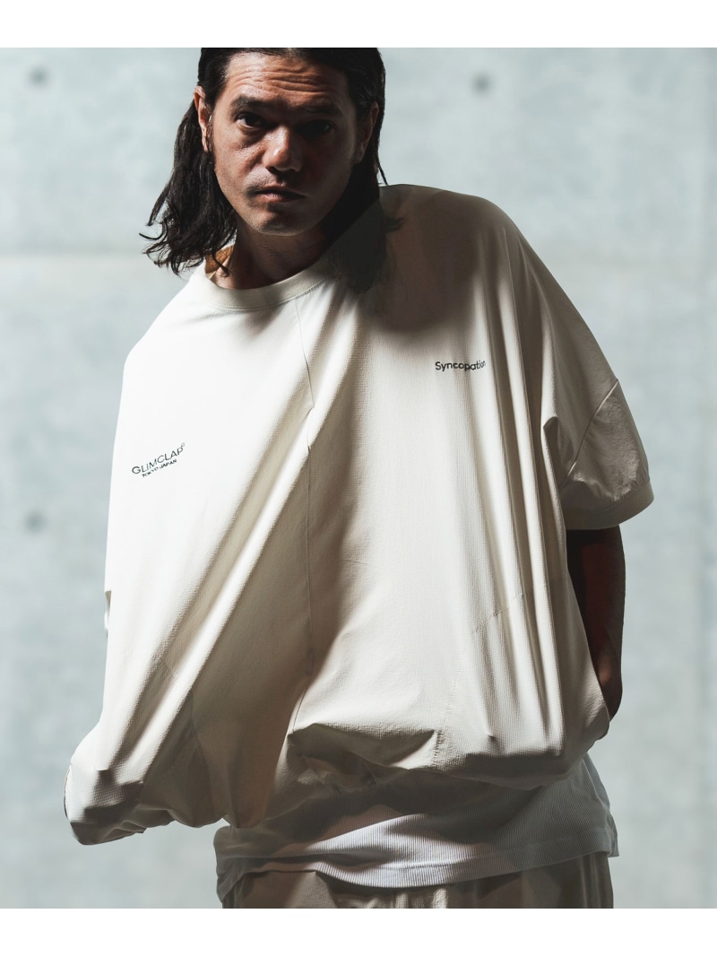 GLIMCLAP mt9698- Mini-ripstop nylon fabric short-sleeve pullover プルオーバー カンビオ トップス カットソー・プルオーバー ベージュ 白いこと 黒いこと【貨物輸送無料】