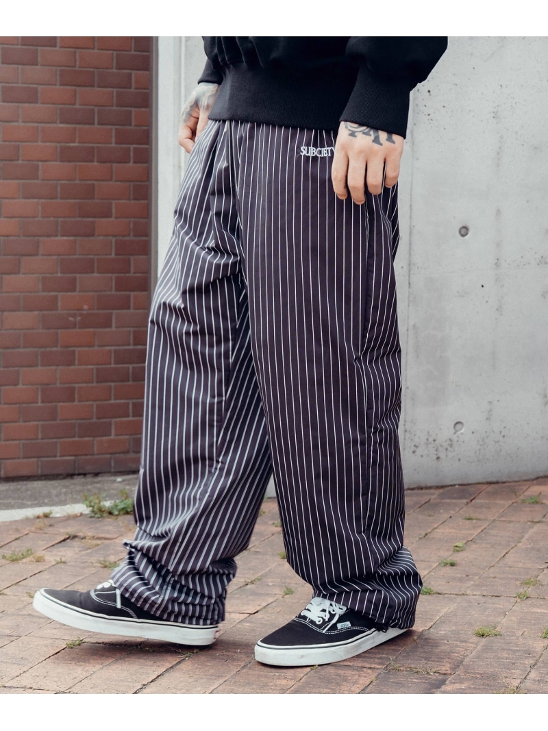 【SALE／40%OFF】Subciety Stripe training pants サブサエティ パンツ その他のパンツ ブラウン ブラック ホワイト【RBA_E】【送料無料】