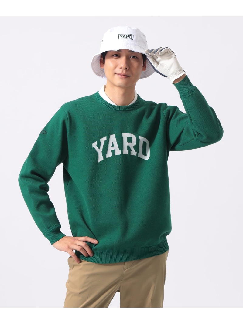 【SALE／30%OFF】BEAMS GOLF ORANGE LABEL ＜MEN＞ORANGE LABEL / YARD ジャカード ニット ビームス ゴルフ トップス ニット ブラック グリーン【RBA_E】【送料無料】