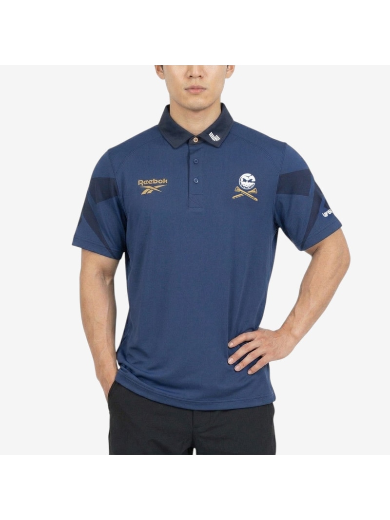 【SALE／20%OFF】Reebok 書き判 ベクトル カラーブロックド ポロ リーボック トップス スポーツシャツ 米国海軍【RBA_E】【貨物輸送無料】