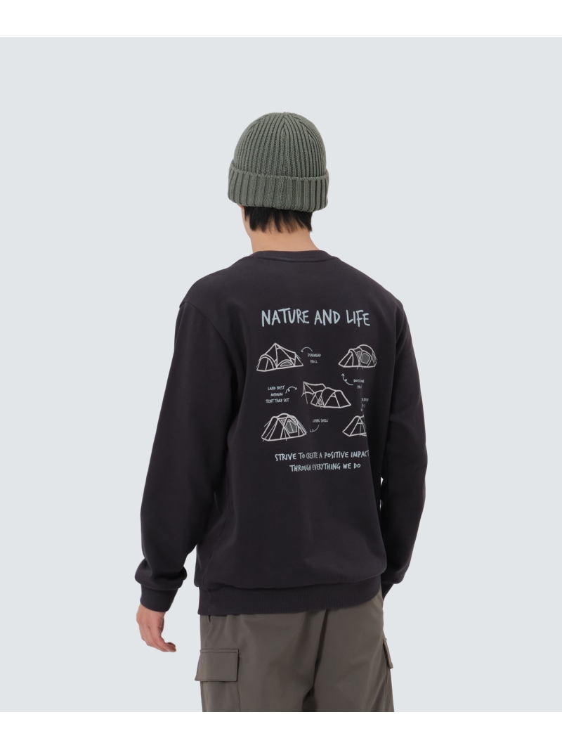Snow Peak Graphic Sweatshirt スノーピーク トップス スウェット・トレーナー 黒いこと 薄墨色【貨物輸送無料】