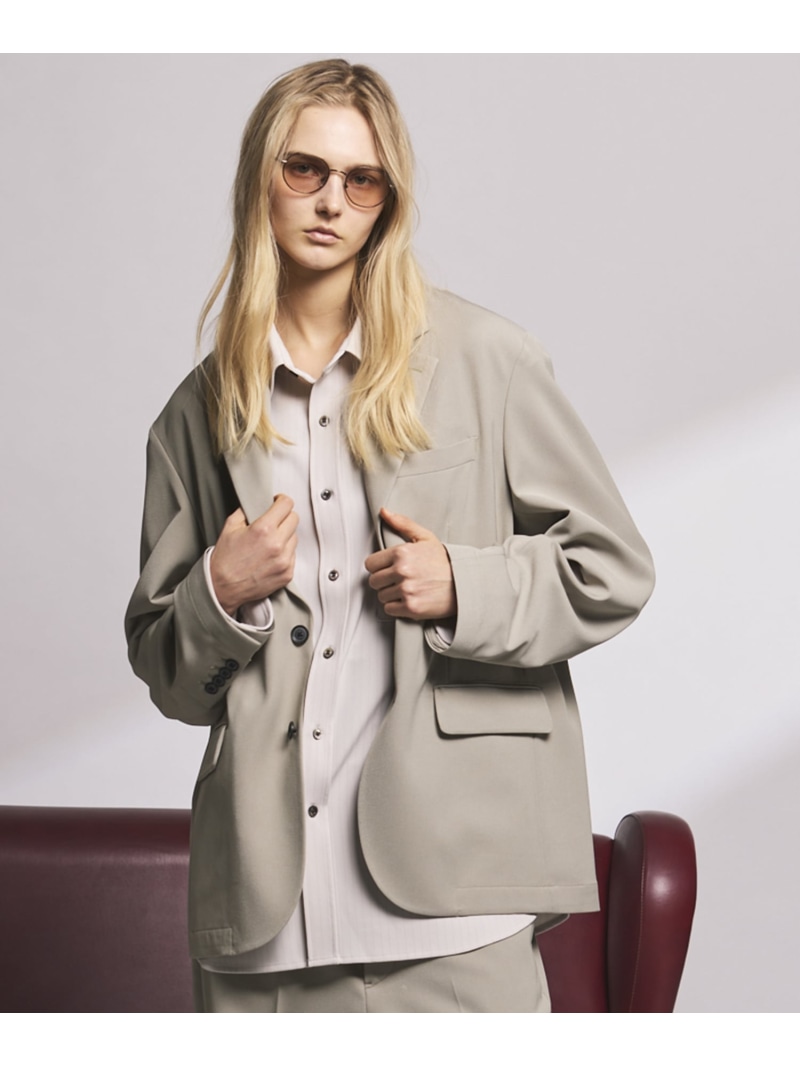 【SALE/30%OFF】MAISON SPECIAL Tricker Twill Regular-Over 2B Tailored Jacket メゾンスペシャル ジャケット・アウター テーラードジャケット・ブレザー ブラック ブラウン ベージュ グレー【RBA_E】【送料無料】| Fashion Men