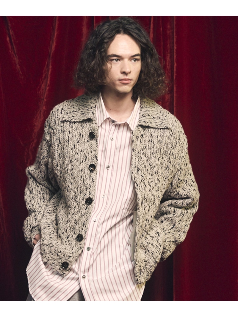 カーディガン 久遠別注シャギーニットシャツ maison special カーディガン 久遠別注シャギーニットシャツ maison special セール