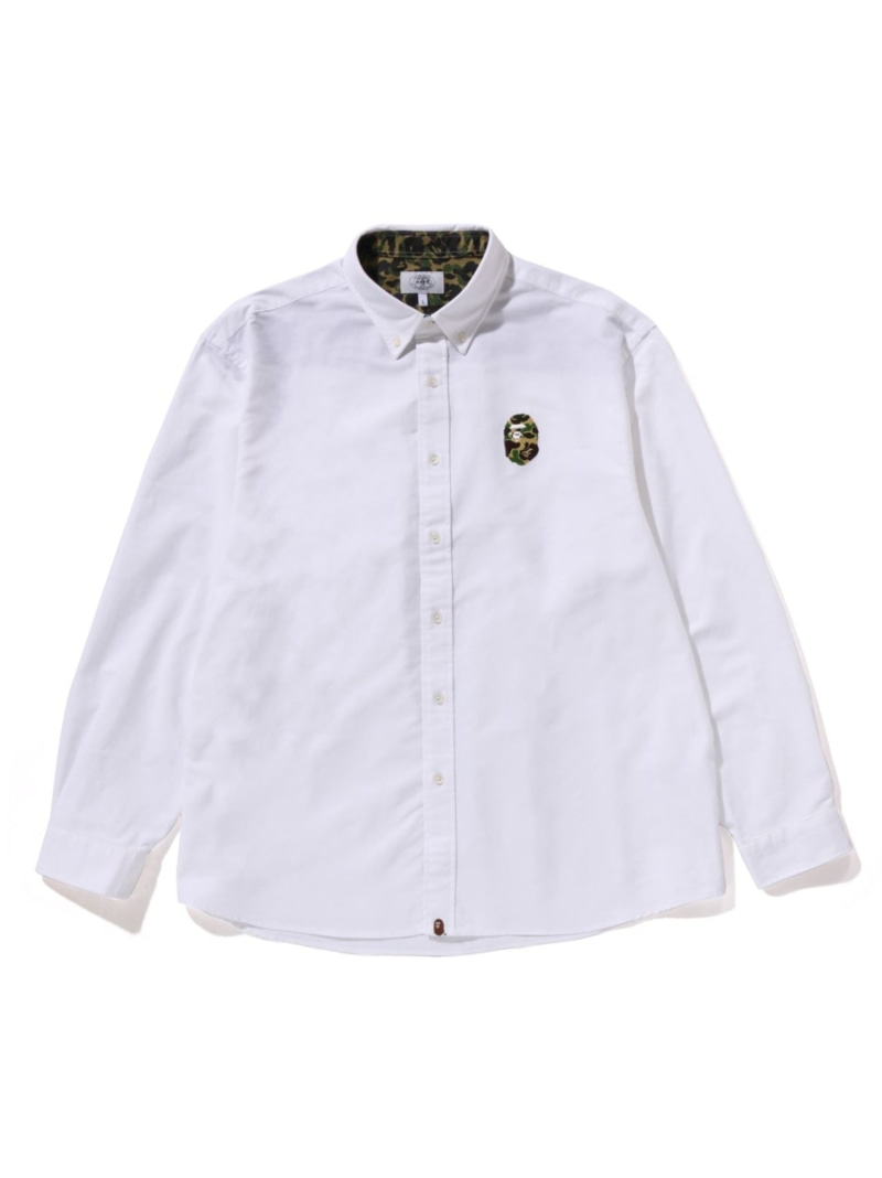 A BATHING APE ABC CAMO ONE POINT SHIRT ア ベイシング エイプ トップス シャツ・ブラウス ホワイト ブルー ピンク【送料無料】