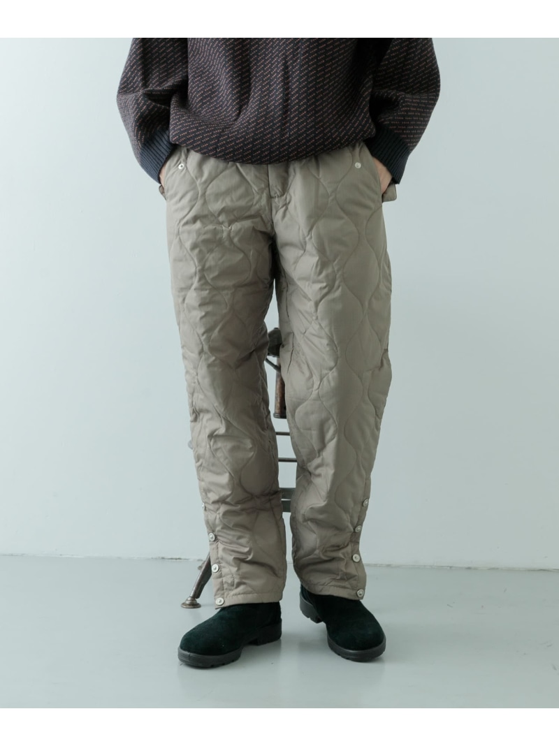 URBAN RESEARCH ITEMS TAION Button Parachute Down Pants アーバンリサーチアイテムズ ズボン下 余分の物のズボン下 黒いこと【貨物輸送無料】