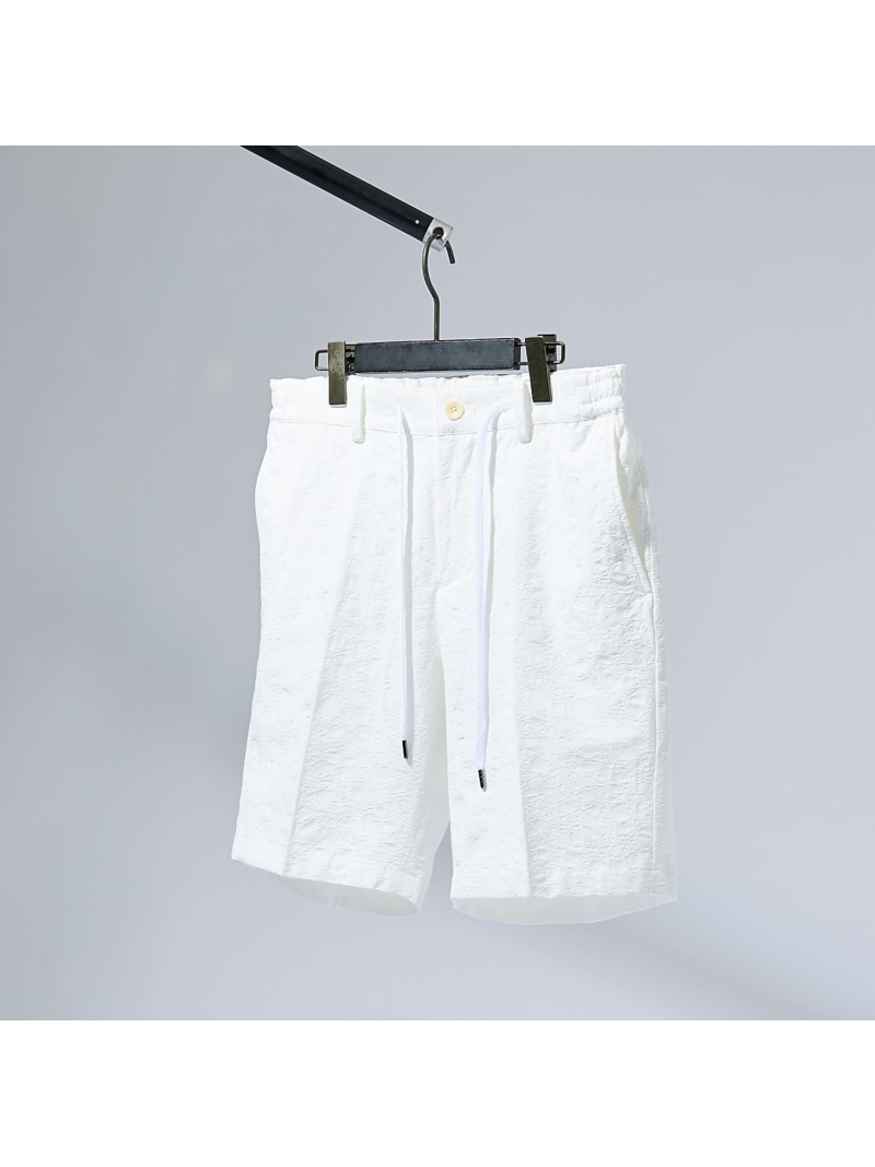 ABAHOUSE LASTWORD フラワージャガード ショートパンツ アバハウス パンツ その他のパンツ ネイビー ホワイト【送料無料】