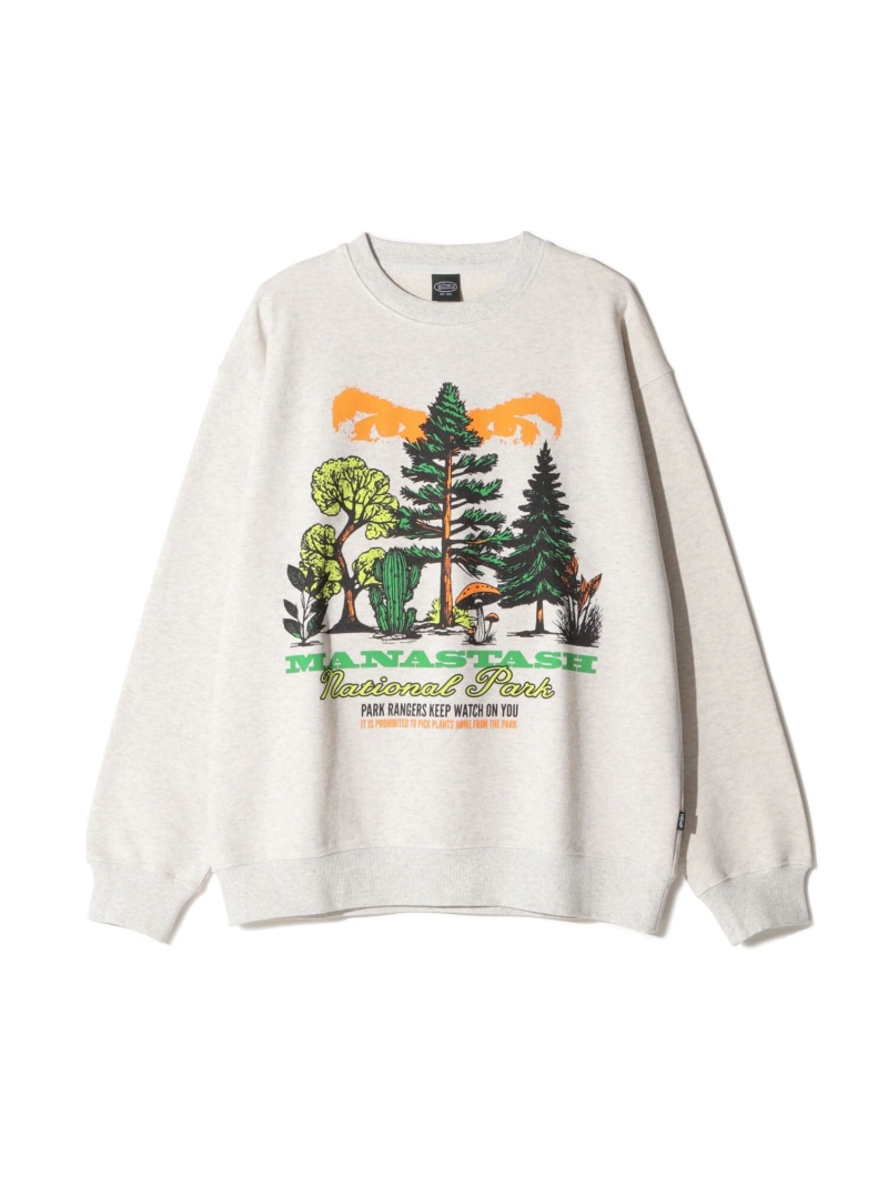 MANASTASH MANASTASH/マナスタッシュ/CASCADE SWEATSHIRTS NATIONAL PARK マナスタッシュ トップス スウェット・トレーナー ブラック【送料無料】