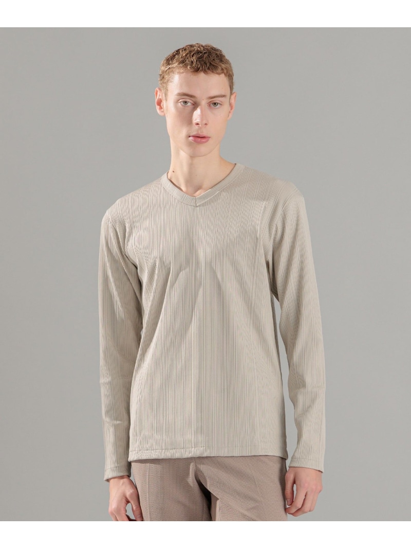JOSEPH HOMME テックリブジャージー Vネックカットソー ジョゼフ オム トップス カットソー・Tシャツ ブラック ホワイト【送料無料】