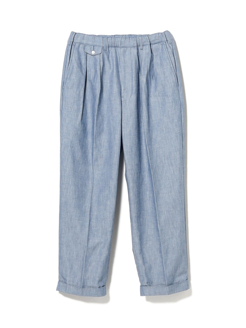 BEAMS PLUS 2 Pleats Relax Trousers Indigo Oxford ビームス メン パンツ その他のパンツ ネイビー【送料無料】｜ Fashion Men