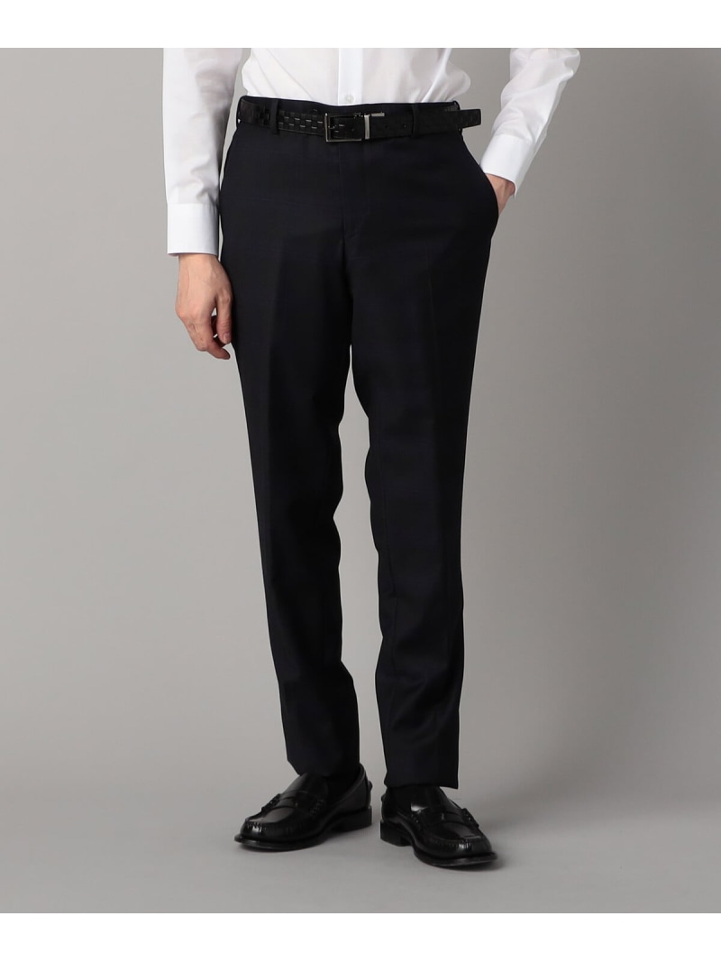 【SALE／10%OFF】COMME CA MEN [IL PRINCIPE]【セットアップ対応】尾州産 タータンチェック スラックス コムサメン スーツ・フォーマル スーツパンツ ブラック【RBA_E】【送料無料】｜ Fashion Men