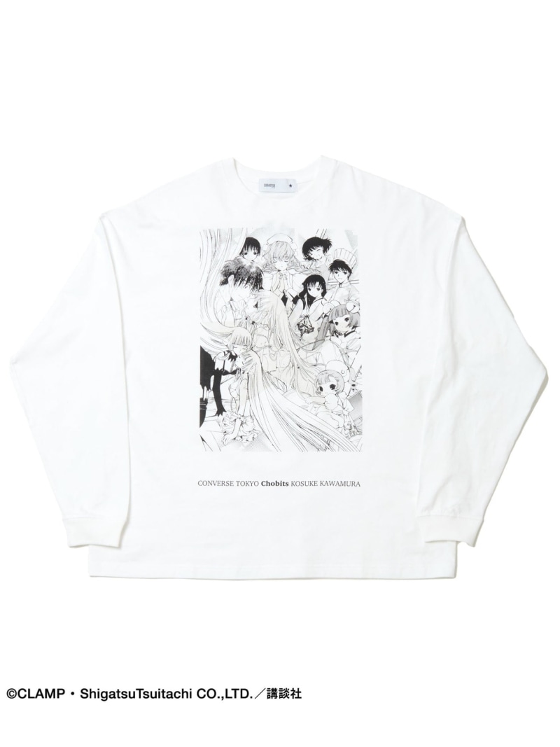 CONVERSE TOKYO 【CLAMP】『ちょびっツ』GRAPHIC LONGSLEEVE TEE コンバーストウキョウ トップス カットソー・Tシャツ ホワイト【送料無料】