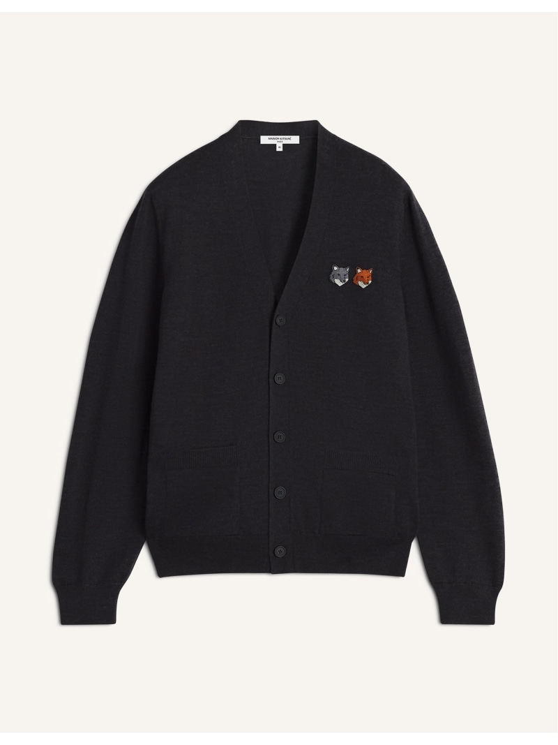 Maison Kitsune DOUBLE FOX HEAD REGULAR CARDIGAN メゾン キツネ トップス カーディガン グレー【送料無料】
