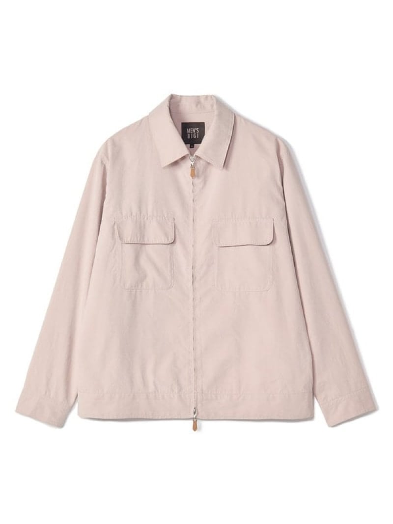 MEN'S BIGI フィブリルピーチ ショートブルゾン メンズ ビギ ジャケット・アウター ブルゾン・ジャンパー ブラック ピンク【送料無料】