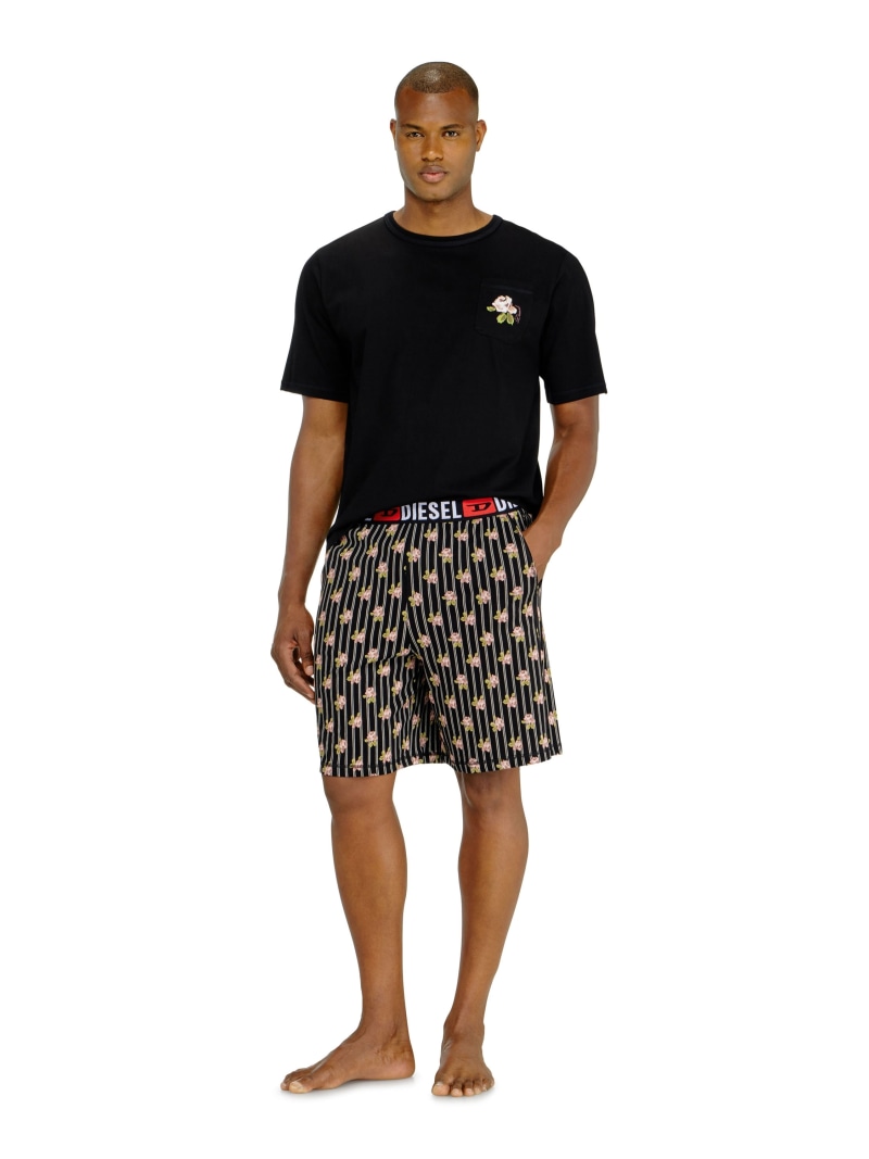 DIESEL メンズ パジャマセット KIT-JACK-D-CORE ディーゼル インナー・ルームウェア パジャマ ブラック【送料無料】| Fashion Men