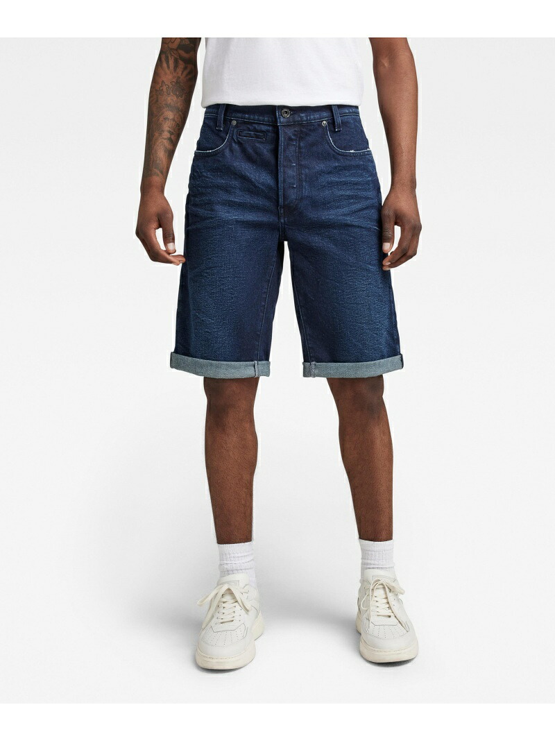 【SALE／50%OFF】G-Star RAW 【公式ショップ】D-STAQ 3D SHORT/デニムショートパンツ ジースターロゥ パンツ ジーンズ・デニムパンツ ネイビー【RBA_E】【送料無料】