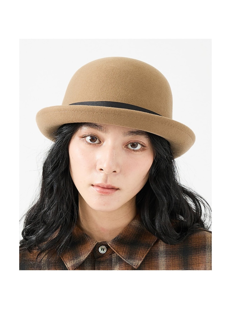 ABAHOUSE LASTWORD 【RUBEN/ルーベン】BASIC BOWLER FELT HAT/ベーシックボ アバハウス 帽子 ハット グレー ベージュ ブラック カーキグリーン【送料無料】