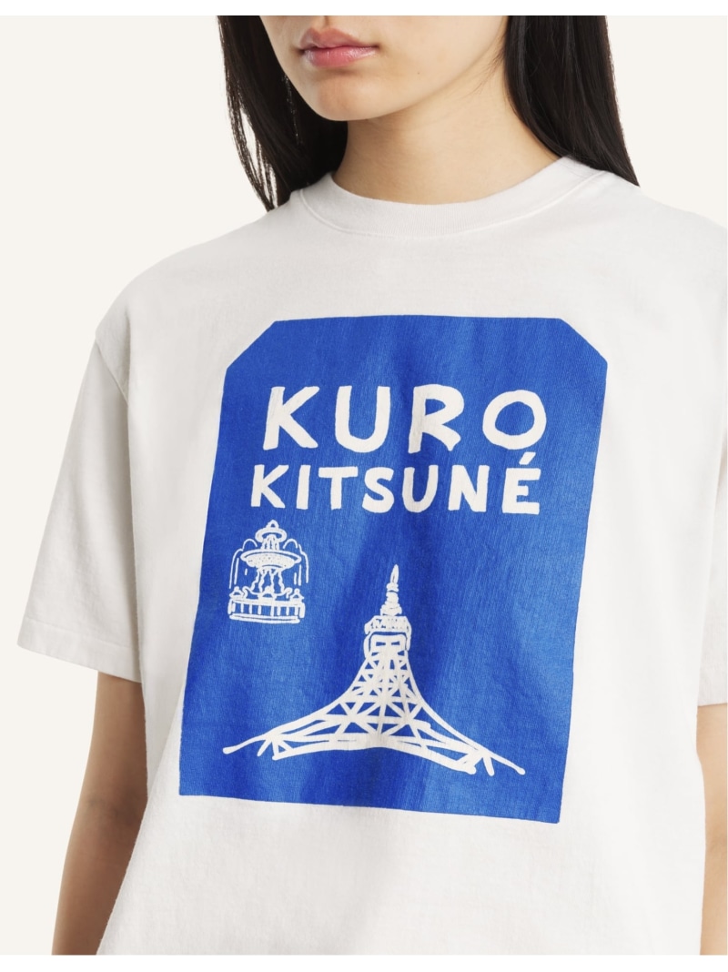 Maison Kitsune MK x KURO TOKYO-PARIS VINTAGE WASH TEE メゾン キツネ トップス カットソー・Tシャツ ホワイト【送料無料】