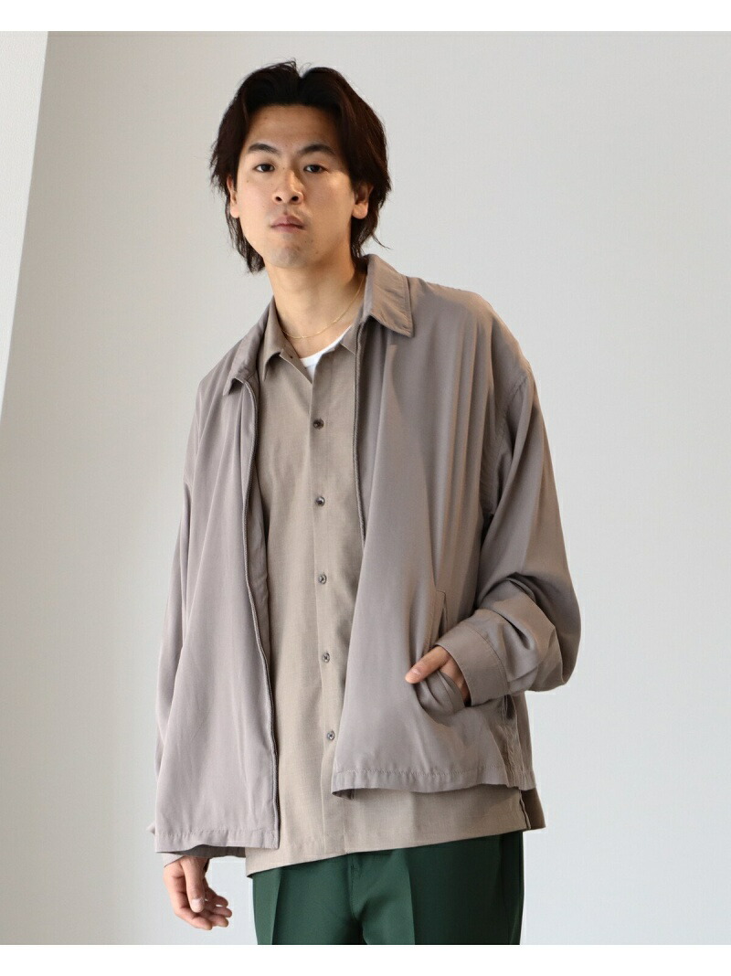 新作モデル Beams Men Beams レーヨン ジップ ブルゾン ビームス メン コート ジャケット ブルゾン ベージュ グリーン Rakuten Fashion Men 超人気 Www Habs Edu Kw