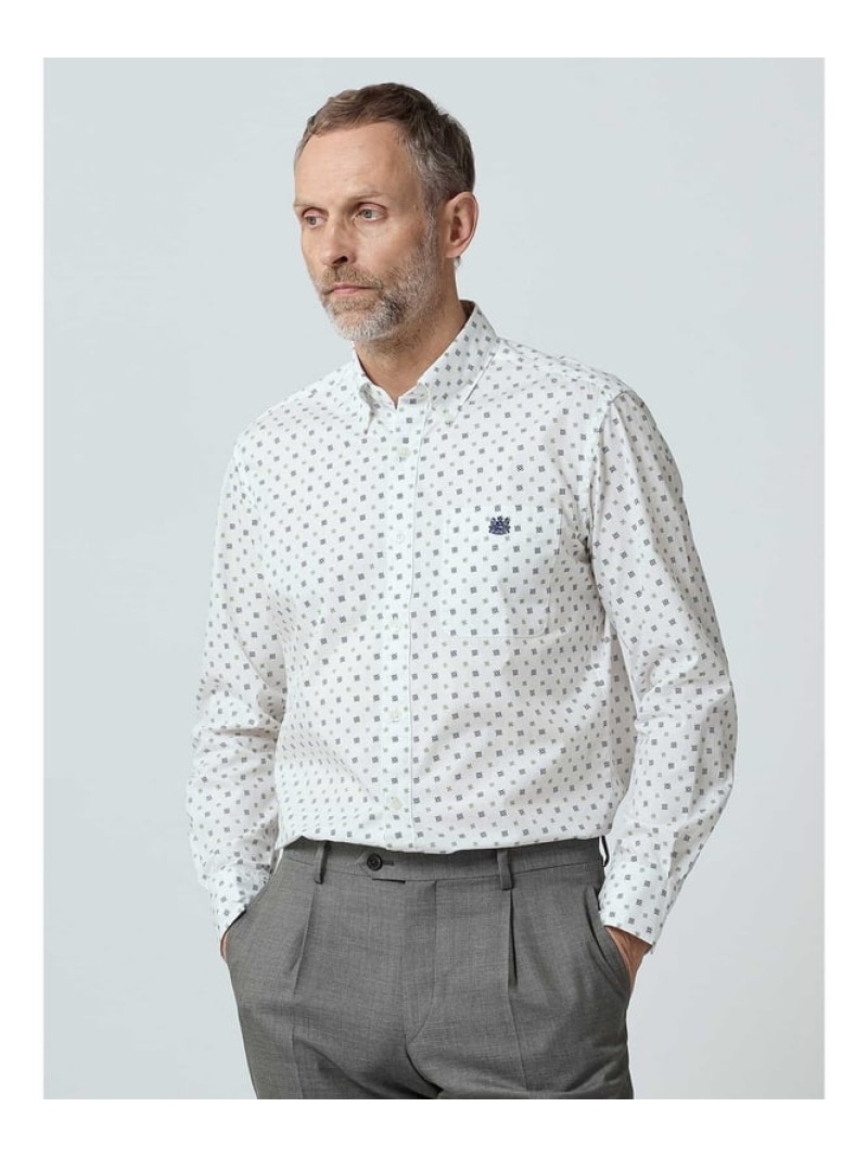 【SALE/50%OFF】Aquascutum MEN AQ Floral Print Shirt アクアスキュータム トップス シャツ・ブラウス グリーン【RBA_E】【送料無料】| Fashion Men
