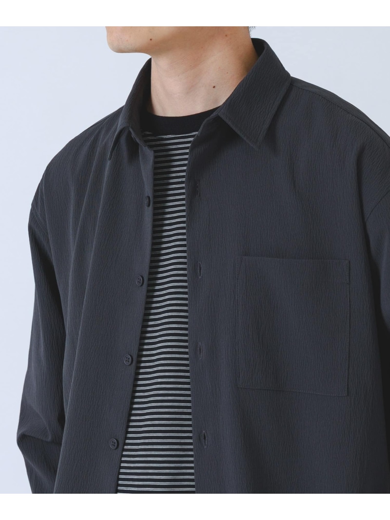 URBAN RESEARCH ITEMS ヨウリュウレギュラーカラー長袖シャツ アーバンリサーチアイテムズ トップス シャツ・ブラウス グリーン ネイビー ブラック【送料無料】